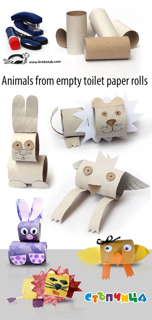 纸筒手工制作动物