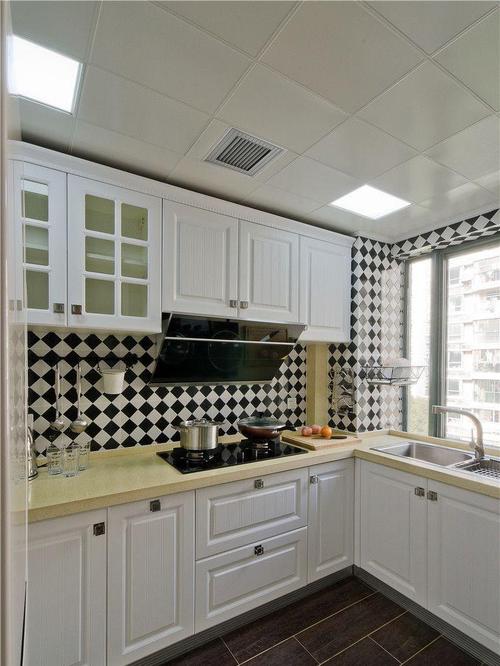 地中海风格三居室厨房灶台装修效果图