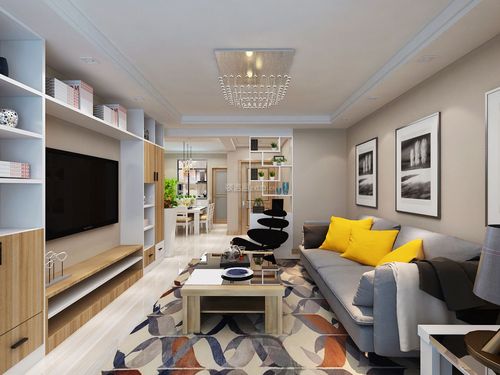 现代风格小客厅灰色沙发摆放效果图大全