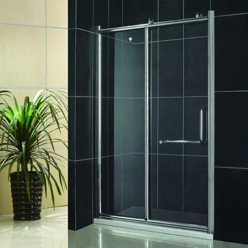 卫浴厂家直供卫生间淋浴玻璃隔断铝合金边框一字型淋浴房平移门