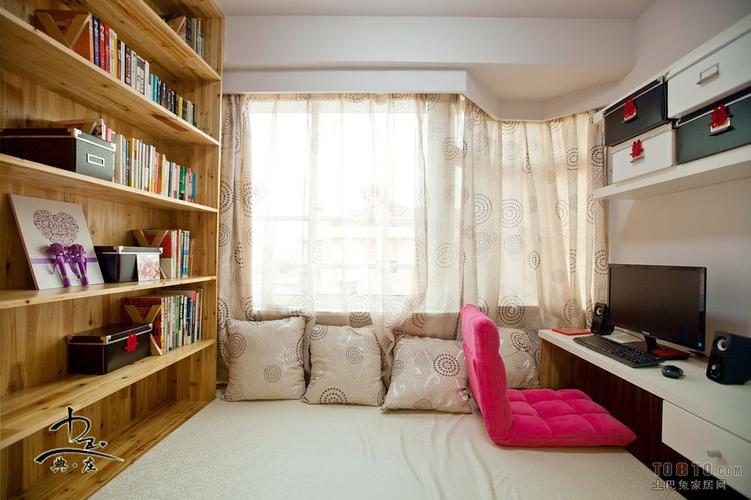 书房卧室一体设计效果图欣赏设计图片赏析