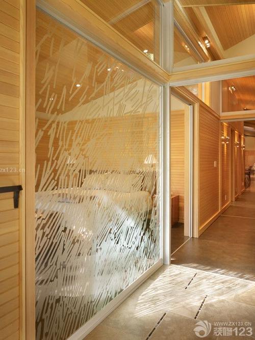 2020家装卧室隔断艺术玻璃门效果图设计456装修效果图