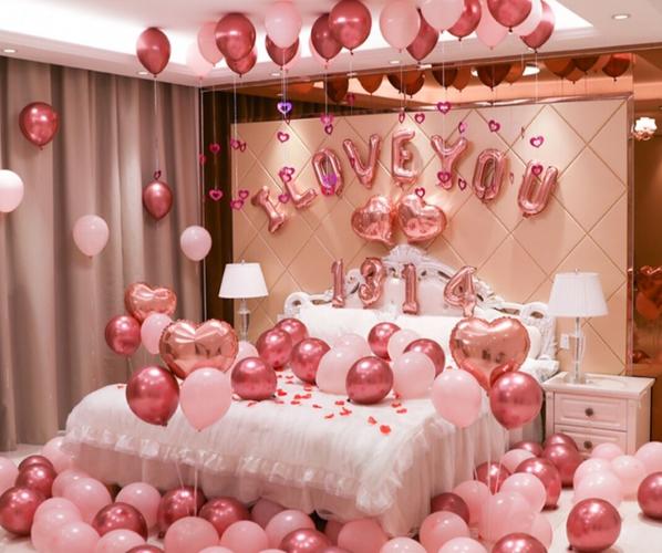 婚房布置气球婚礼新房装饰浪漫创意女方卧室气球