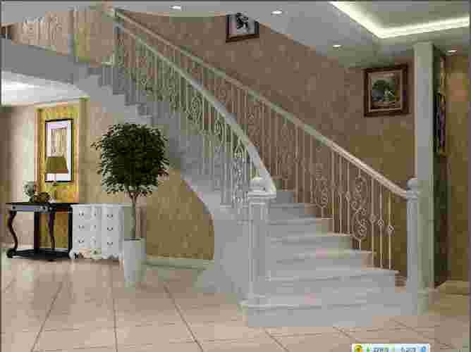 4款三跑楼梯装修效果图小户型复式楼三房一厅三折楼梯设计剖面图