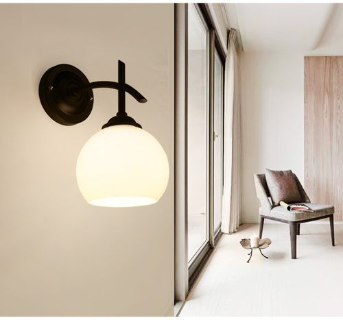 一件代销壁灯铁艺欧式现代玻璃楼道玄关壁灯床头卧室走廊墙壁灯具