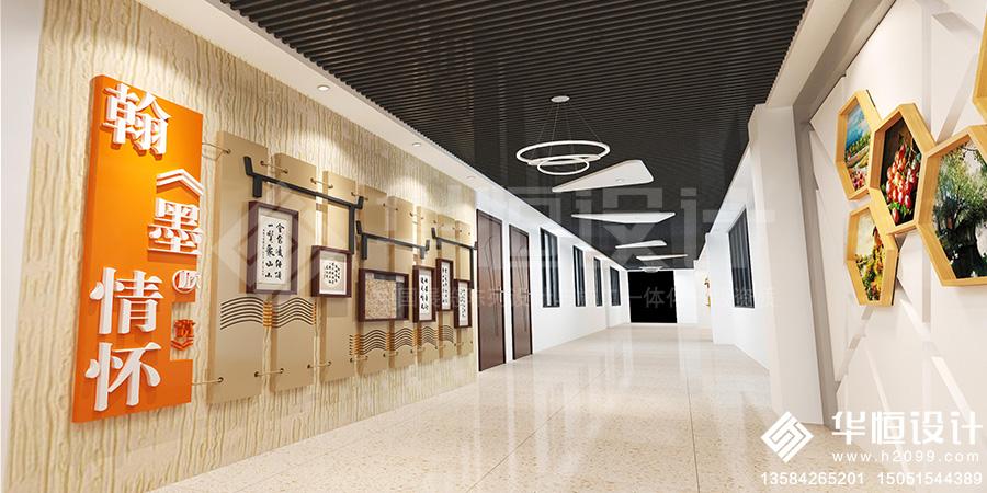 华恒设计大中小学校园文化走廊设计方案校园文化长廊设计效果图