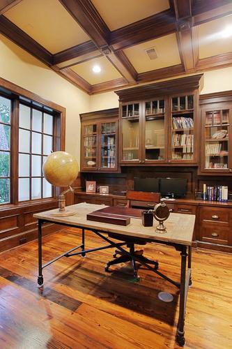储物柜地柜实木家具家具椅凳书桌美式风格书房装修效果图美式风格实木