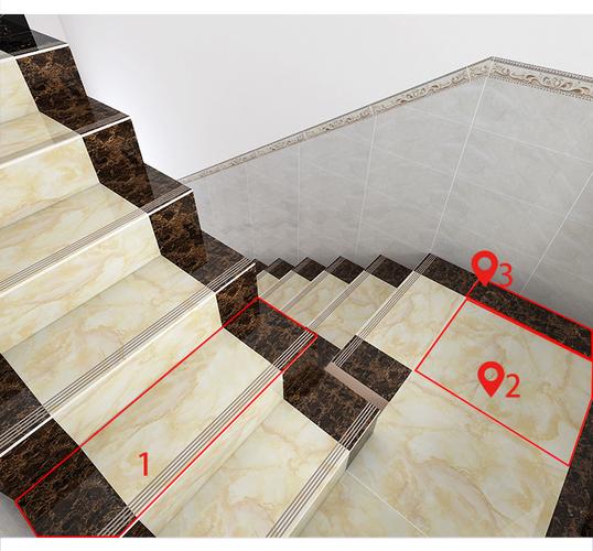 2米连体楼梯台阶一体式梯级防滑耐磨通体大理石瓷砖