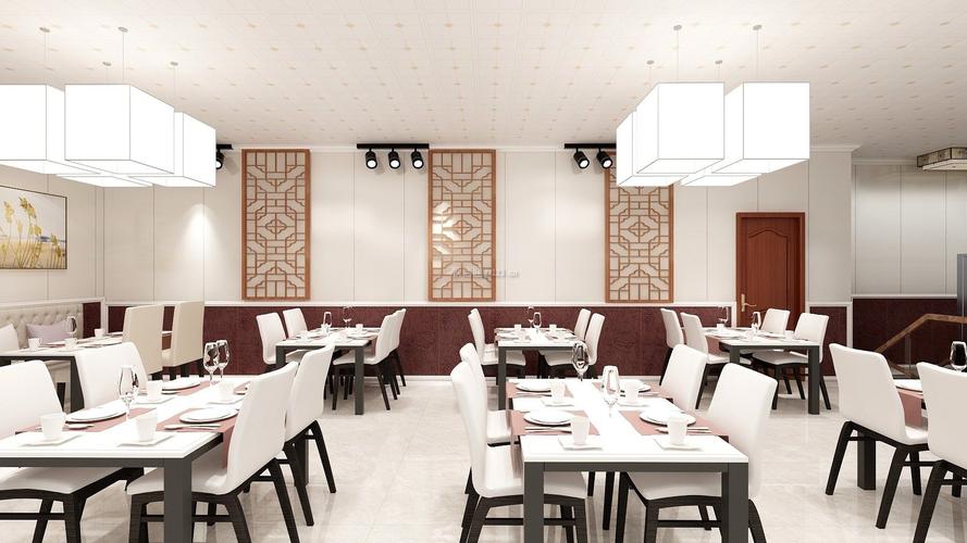 220平米中餐馆大厅餐桌椅装修效果图