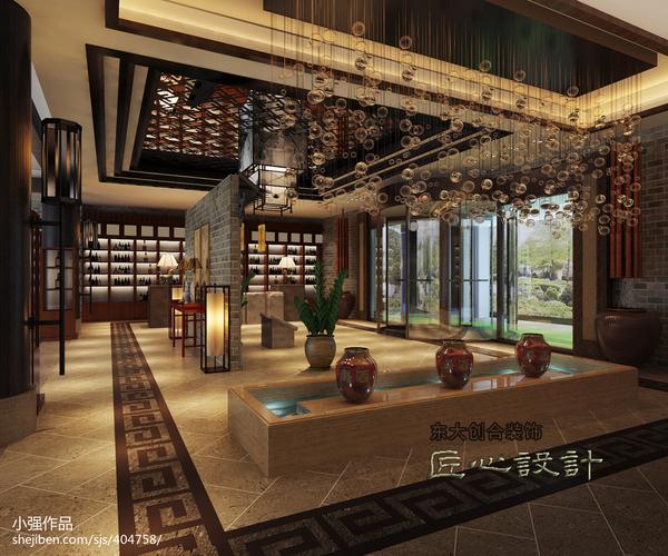 中式酒厂展销厅设计商业展示200m05设计图片赏析