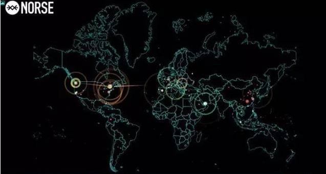 全球八大ddos攻击监视可视化的地图