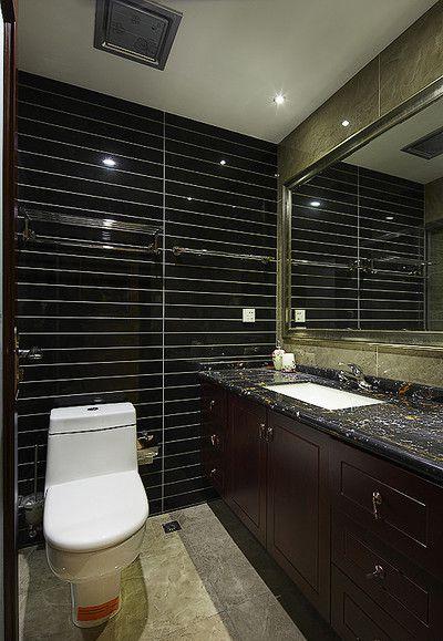 黑色质感现代风格卫生间设计欣赏装修之家装修效果图