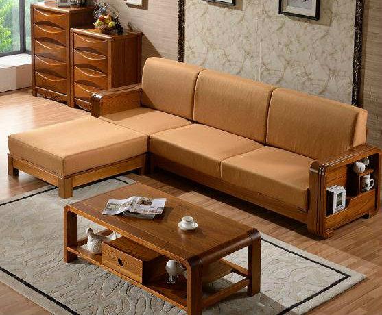 新中式风格大客厅实木沙发装饰效果图