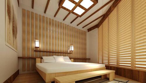 日式卧室背景墙装修效果图