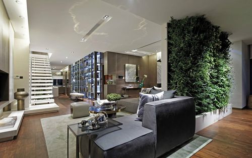 2022酒店式公寓客厅灰色沙发装修效果图