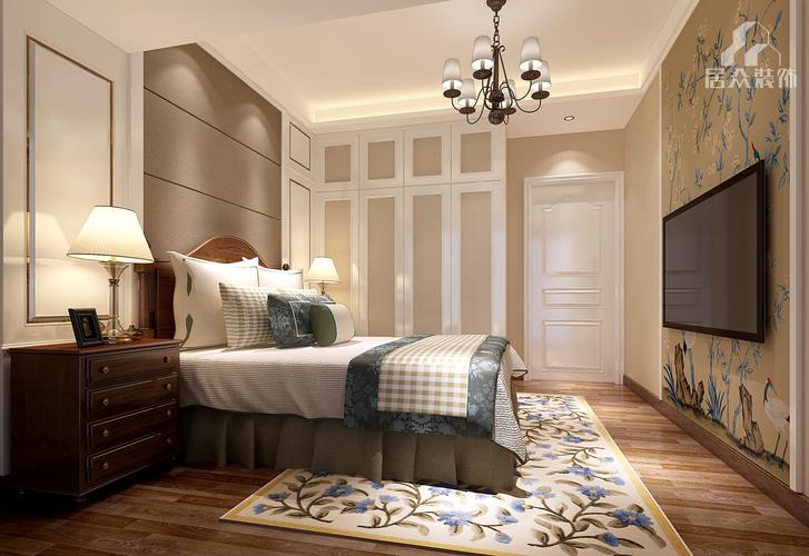 富莲大厦120平方米欧式风格平层户型卧室装修效果图