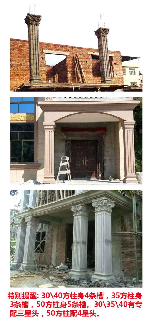 中欧式罗马方柱水泥别墅大门方形柱子模板加厚方型包角罗马柱模具