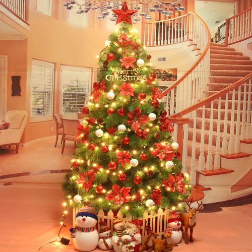 千诺圣诞装饰1.8米圣诞树家用加密松针混合圣诞树1.5米圣诞树套餐