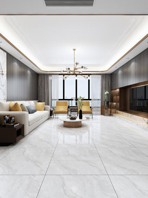灰白色负离子通体大理石瓷砖800x800防滑地砖80x80客厅地板砖耐磨