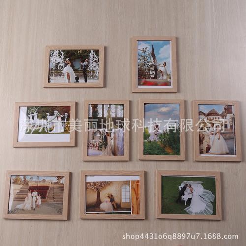 婚房长方形相片墙客厅照片墙欧式装饰创意组合挂墙相框墙九宫格框