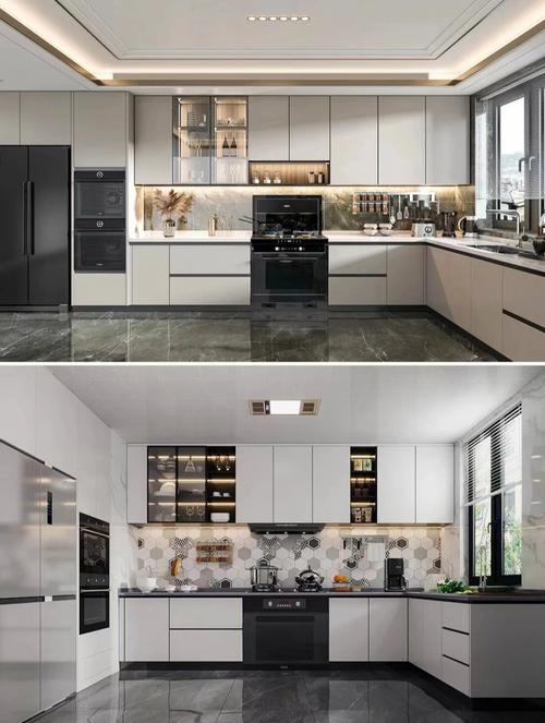 972022年流行的现代厨房定制橱柜设计效果图方案