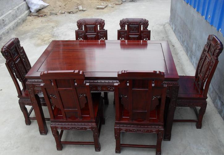 红木家具老挝红酸枝中美洲黄檀实木餐桌古典长方形餐