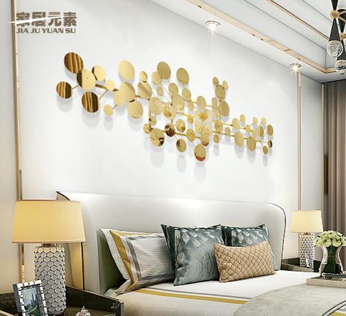 现代轻奢金属墙面装饰品沙发背景墙饰挂件客厅卧室壁挂不锈钢壁饰