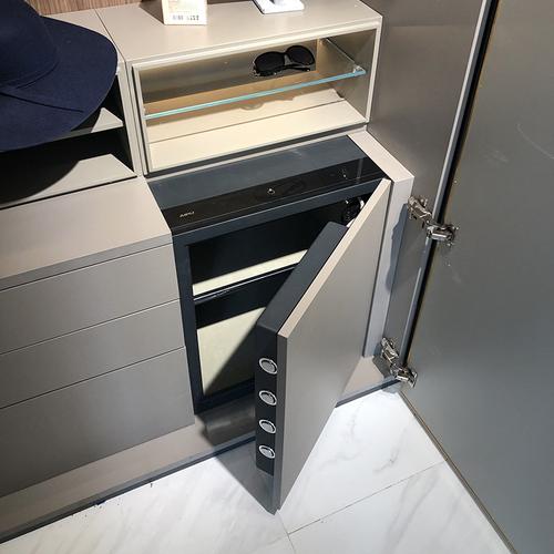 艾谱保险柜衣柜嵌入式隐形家用顶部指纹密码保险保险箱