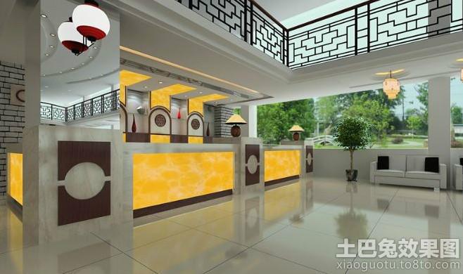 中式传统风格饭店吧台装修设计效果图