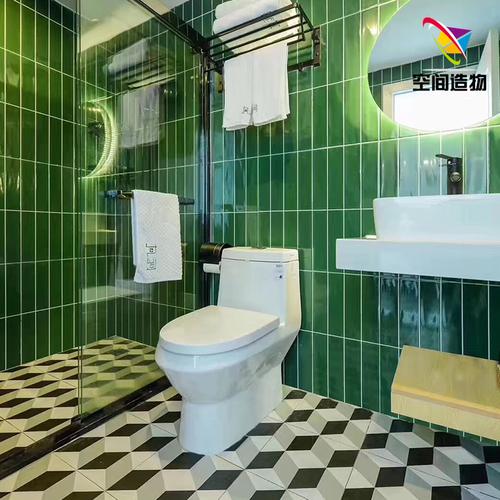 马卡龙网红小白砖厨房墙砖300x600墨绿色卫生间阳台浴室背景瓷砖