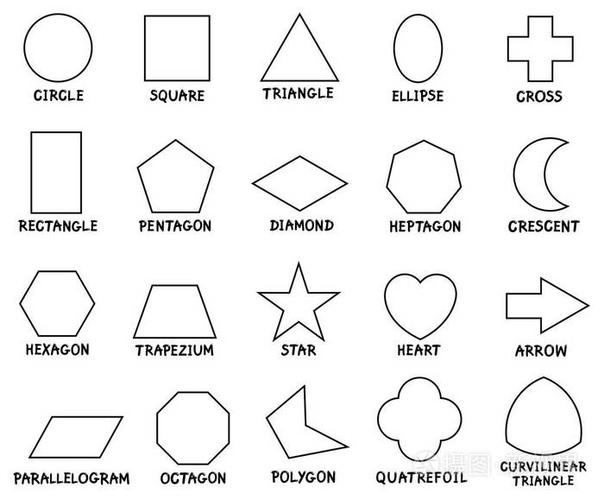 教育基本几何形状与标题