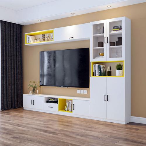客厅电视柜组合整体背景墙地柜现代简约小户户型高柜电视柜