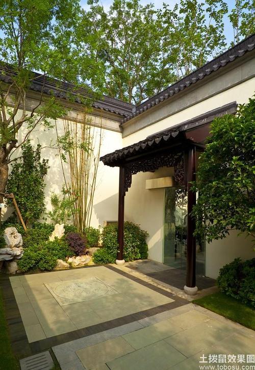 新中式风格小庭院设计图