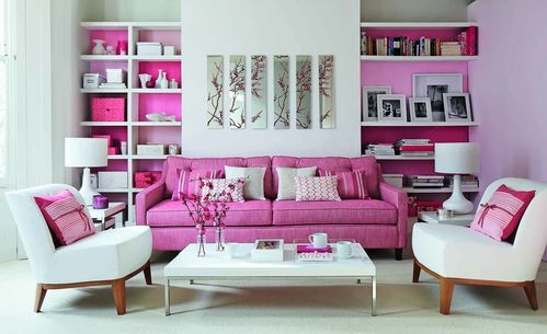 女生粉色房间客厅装修装信通网效果图
