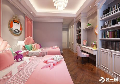 女儿房包头松石国际四居室225平欧式风格装修效果图