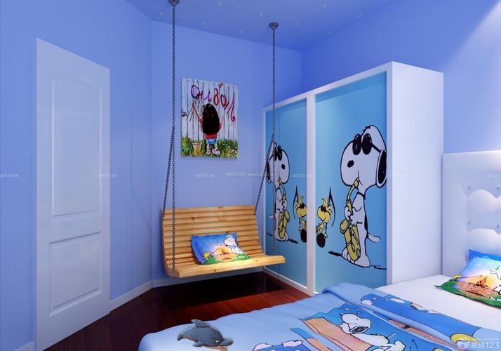 蓝色调儿童小房间装修效果图设计
