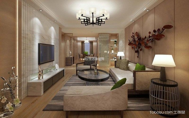 新中式风格120平米三居室装修效果图大全2022图片