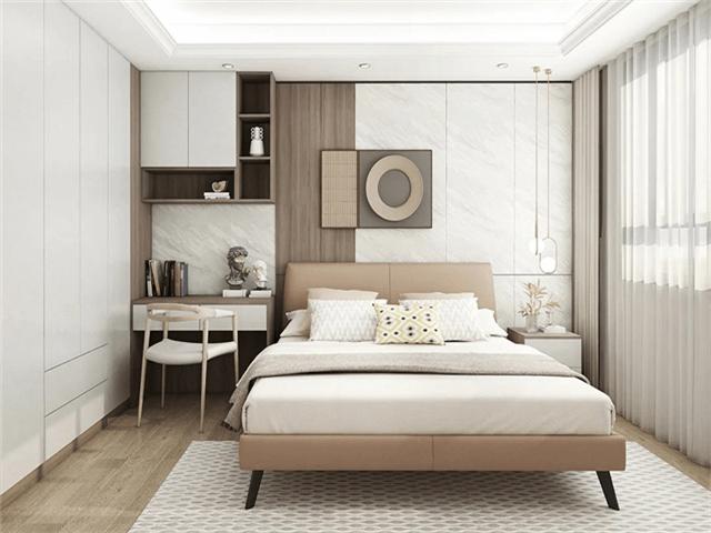 第四个卧室喜欢明亮的设计房间整体采用白色为主色调墙面用简单的