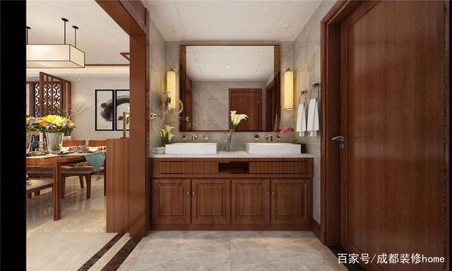 案例卫生间整体空间配色非常同意卫生间采用了干湿分离的设计卫浴与