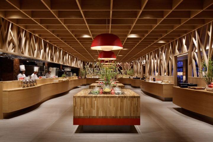 成都自助餐厅现代风格1200平米装修效果图案例成都雅鼎装饰装修设计