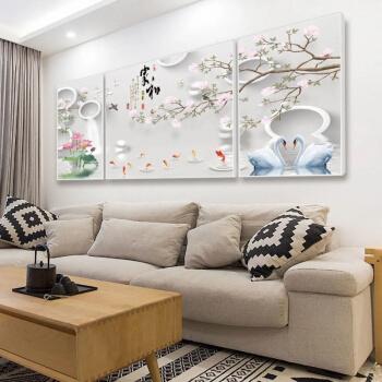 系列新中式客厅装饰画现代简约大气墙画沙发背景墙壁画家和万事兴挂画