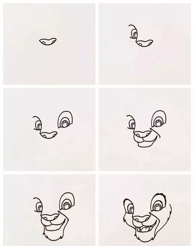 迪士尼卡通动物简笔画