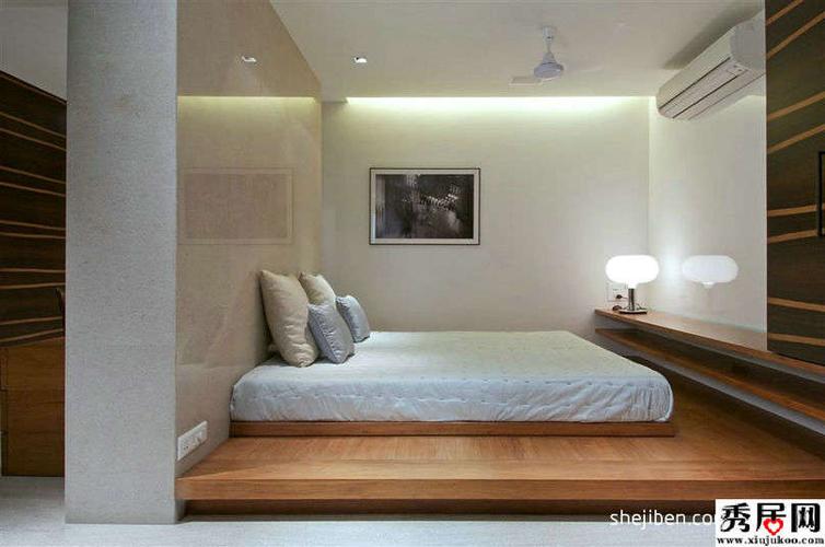 韩式风格卧室地台床装修效果图