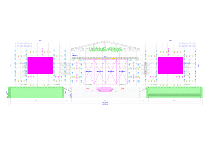 2013汪峰演唱会舞台结构图纸