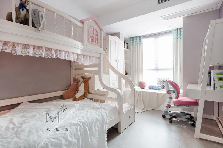 华丽88平现代二居儿童房装饰图片卧室窗帘2图现代简约卧室设计图片