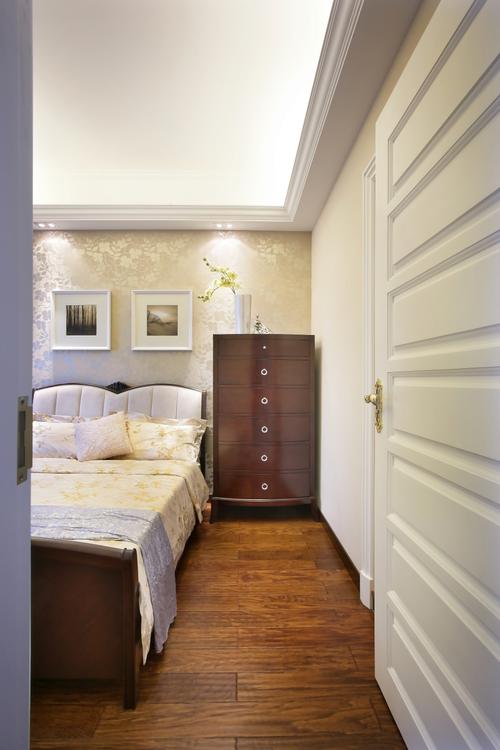 别墅室内现代舒适卧室壁纸装修效果图装饰装修素材免费下载图片编号