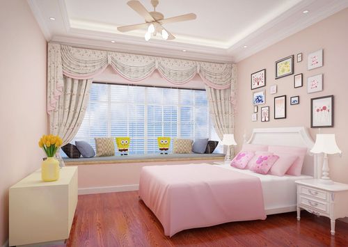 欧式设计复式家居女孩卧室装修效果图案例