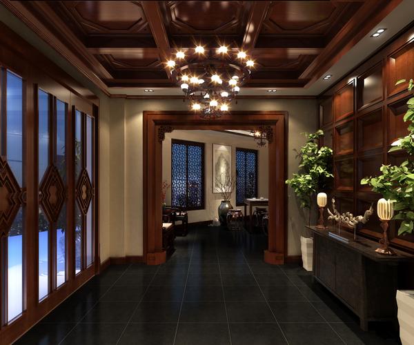 含山中式茶馆装修设计案例300中式风格装修效果图