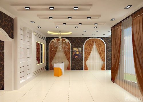 2015大型窗帘展厅设计效果图装修123效果图