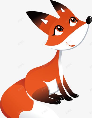 卡通可爱动物狐狸插画矢量图